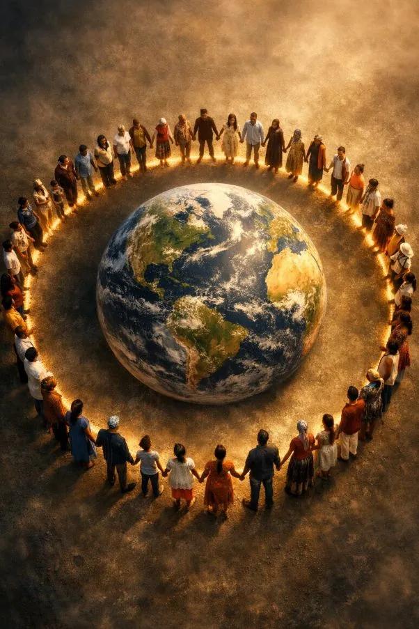 Rural Indian couple walking with goats, representing grassroots livelihoods, dignity of work, and community resilience